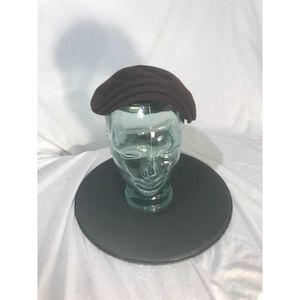 Vintage 1940s Ladies Beret Hat Brown  100% Wool